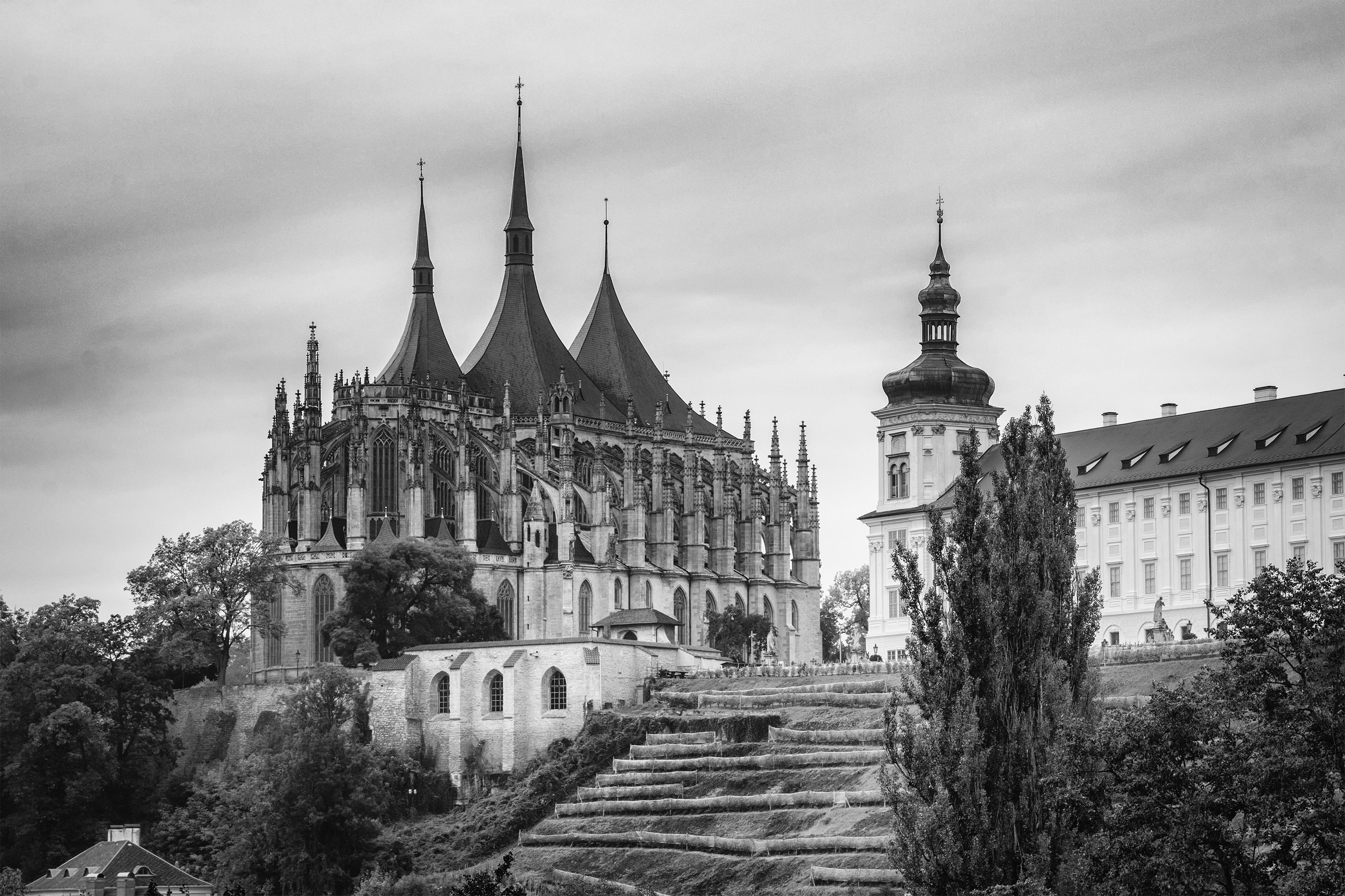 Evening view on St. Barbara’s Church in Kutna Hora, Czech Republ