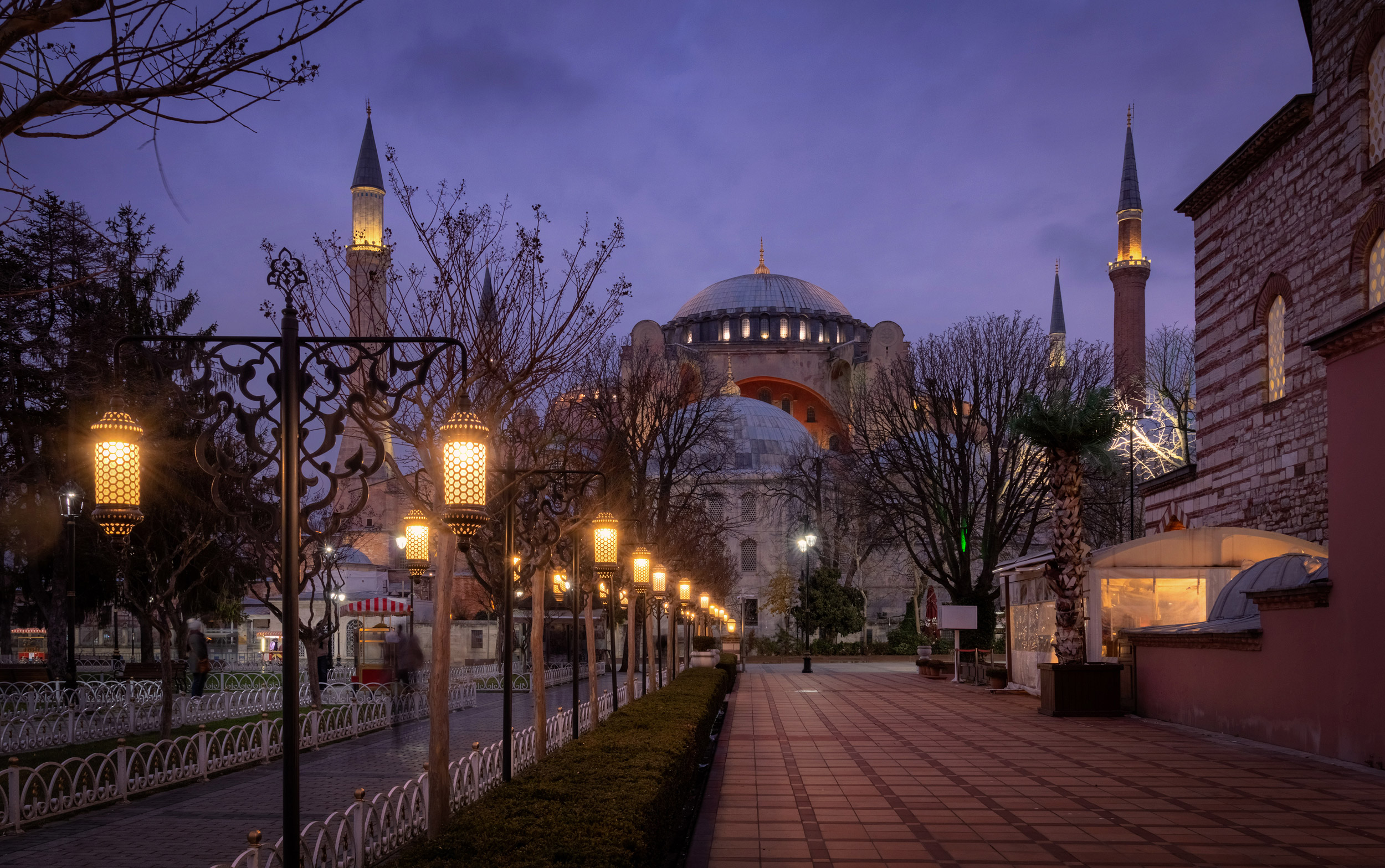 Beautiful evening view on Hagia Sophia in Istanbul