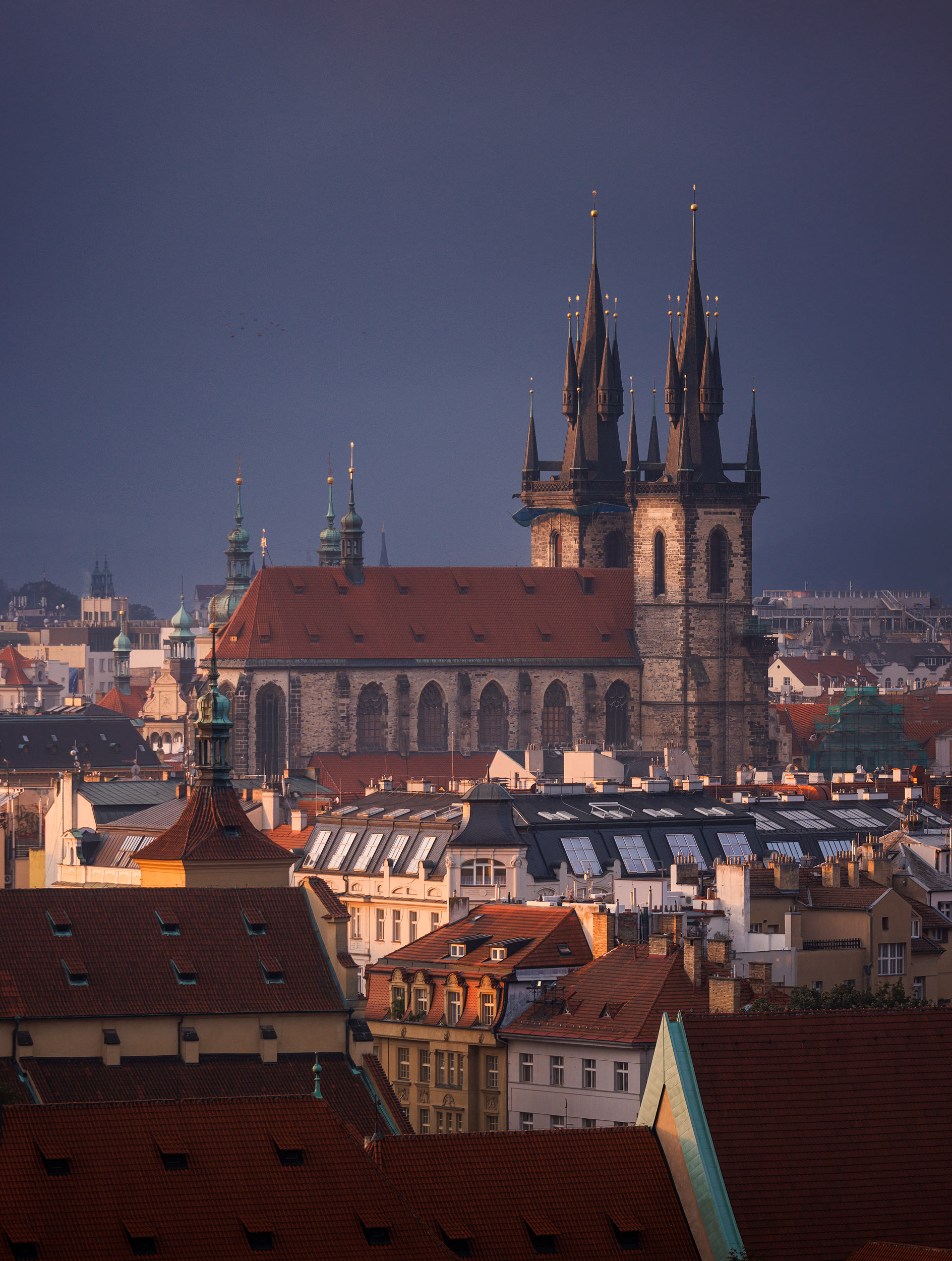 Church of Our Lady before Týn in morning light — Prague